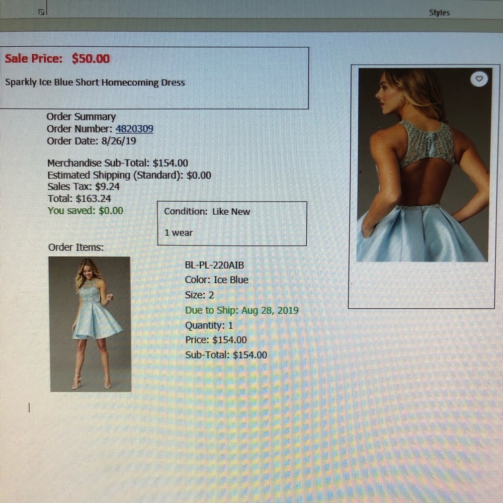 Homecoming dress
